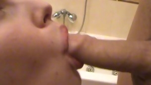 Horny brunette hair copulates in washroom at bottom the amaze with partner